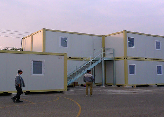 Εξωτερικά σπίτια εμπορευματοκιβωτίων αποθήκευσης σκαλοπατιών, αποθήκευση μεταφορικών κιβωτίων για την αποθήκη εμπορευμάτων