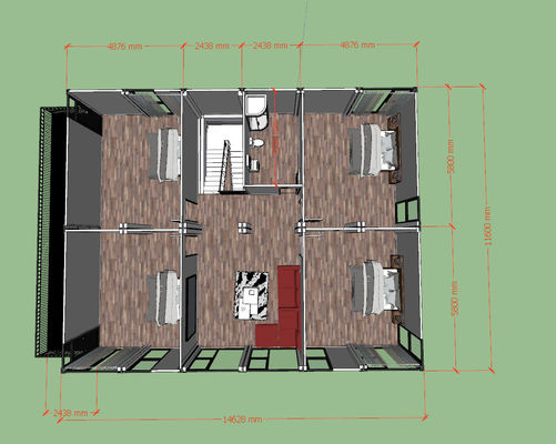 30ft x 20ft Κοντέινερ σπίτι διαμέρισμα