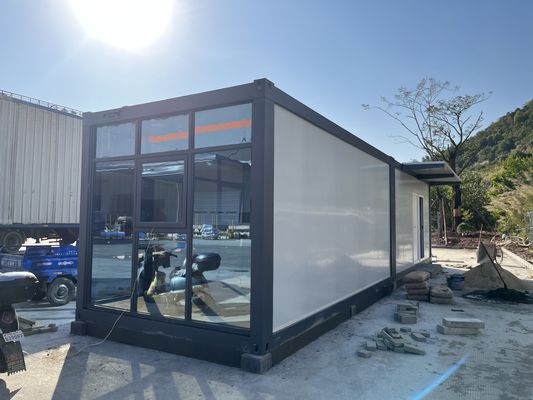 Κοντέινερ 40 ποδιών Κοντέινερ γραφείου Κινούμενο προσαρμοσμένο εμπορικό Κοντέινερ γραφείου 20 ποδιών με μπάνιο και σύγχρονη προοπτική