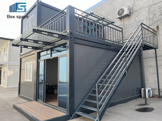 Κοντέινερ 20ft Off-Grid Σπίτια 2 ορόφων Κινητό Κοντέινερ Γραφείο Μικρό Prefab Σπίτι για ενοικίαση διαμέρισμα